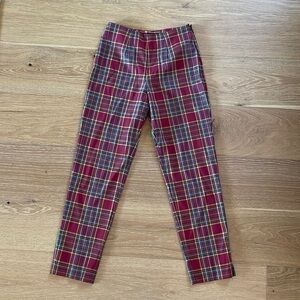 Wool plaid dress pants